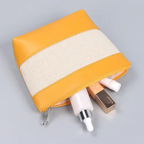 China Wholesale Creative Student Gift Personalized Travel Pu Leather Cosmetic Bags